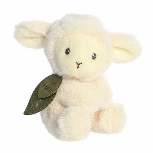 ebba Small White Eco ebba 6 inch Lamb Rattle Eco-Friendly Baby Stuffed Animal, One Size - King ...