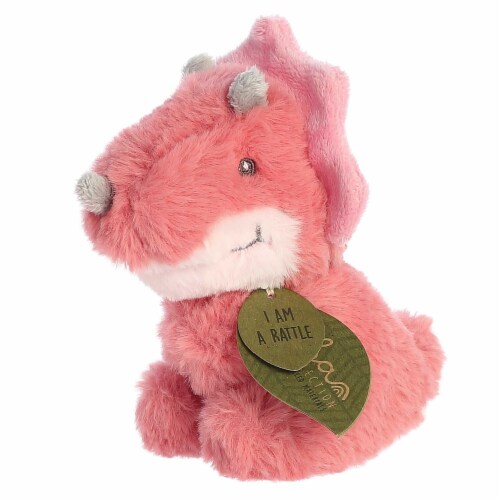 ebba Small Pink Eco ebba 5.5 inch Tai Tricera Rattle Eco Friendly Baby Stuffed Animal One Size Mariano s