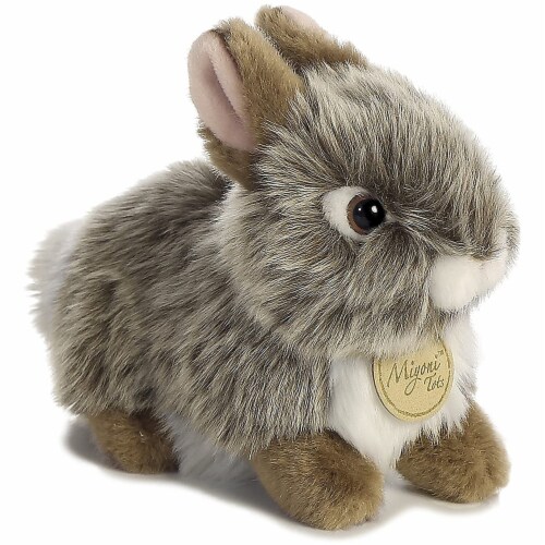 Aurora Miyoni Baby Bunny Grey 7 Inch Plush Figure 1 Unit Foods Co