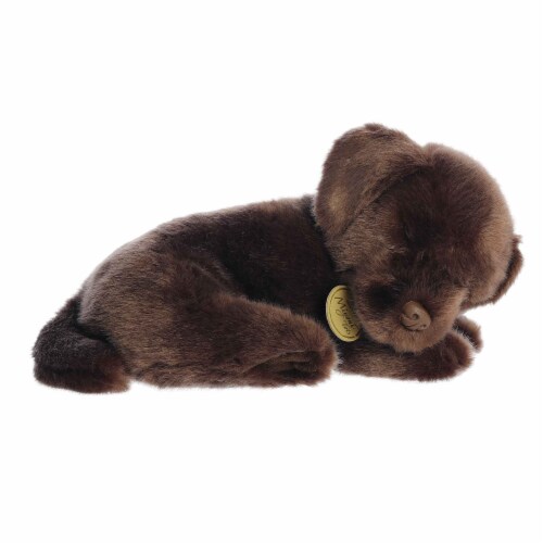 Aurora Medium Brown Miyoni Tots 10 inch Sleepy Chocolate Lab Pup Adorable Stuffed Animal, One ...