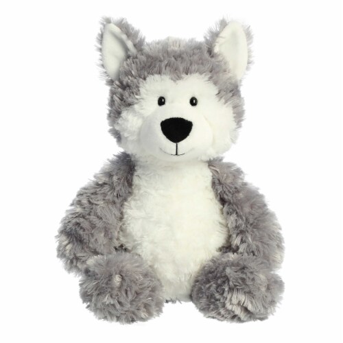 Aurora Medium Gray Tubbie Wubbies 12 inch Husky Snuggly Stuffed Animal ...