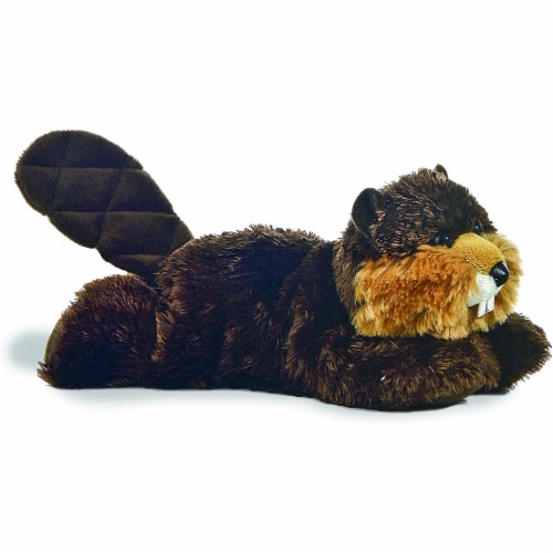 Aurora World Plush 8" Mini Flopsie Builder the Beaver Perspective: front