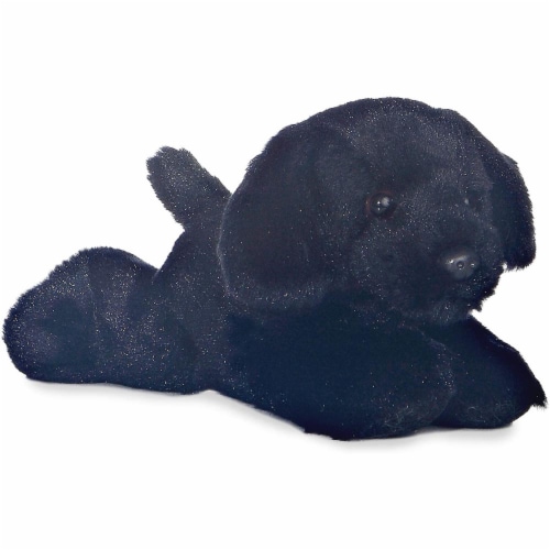 8" Mini Flopsie Blackie Black Lab by Aurora Perspective: front