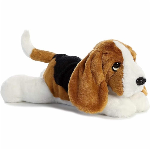 Aurora World Flopsie Toy Basset Hound Plush, 12" Perspective: front