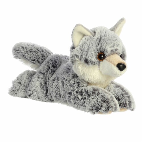 Aurora Small Gray Mini Flopsie 8 inch Winter Wolf Adorable Stuffed ...