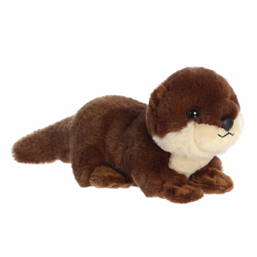 Aurora Small Brown Mini Flopsie 8 inch River Otter Pup Adorable Stuffed ...