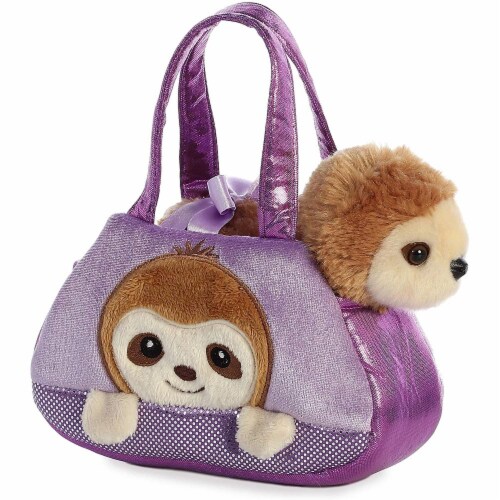 Aurora - Pet Carrier - 7" Peek-A-Boo Plush Sloth Perspective: front