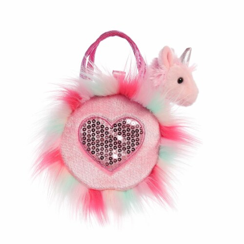 Aurora Small Pink Fancy Pals 5.5 inch Sparkle Heart Pink Llamacorn ...