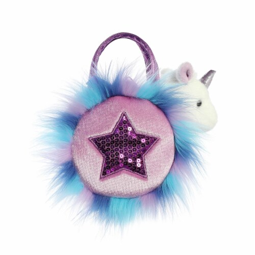 Aurora Small Blue Fancy Pals 5.5 inches Sparkle Heart Purple Unicorn ...
