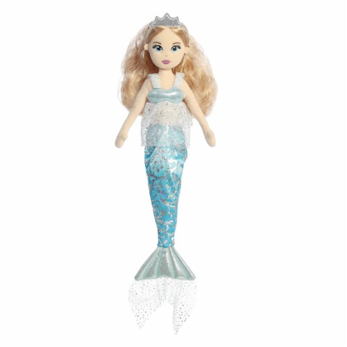 Aurora Large Blue Sea Sparkles 18 inches Daisy Enchanting Stuffed Doll ...
