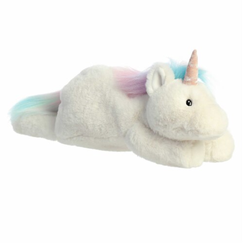 Aurora Large White Snoozles 18 inches Unicorn Laid-back Stuffed Animal ...