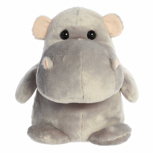 Aurora Medium Gray Happy Hippo and Friends 11inches Happy Hippo Whimsical Stuffed Animal, One ...