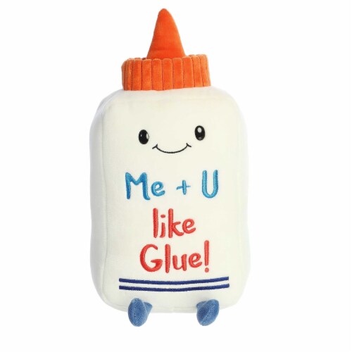 Aurora Medium White JUST SAYIN' 11 inch Me + U Like Glue Witty Stuffed Animal, One Size - Kroger