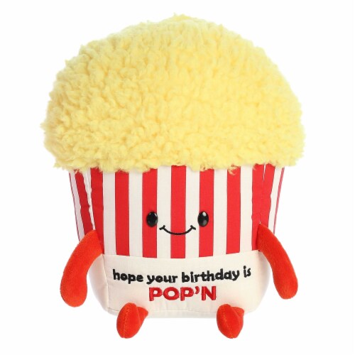 Aurora Medium Yellow JUST SAYIN' 9.5 inch Poppin' Birthday Witty Stuffed Animal, One Size - Kroger