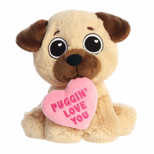 Aurora Small Brown JUST SAYIN' 8.5 inch Puggin' Love You Witty Stuffed ...