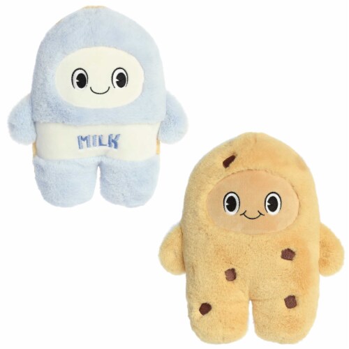 Aurora Medium Blue Flipovers 11 inch Milk & Cookies Interactive Stuffed ...