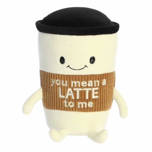 Aurora Small White JUST SAYIN' 9 inch You Mean A Latte Witty Stuffed ...