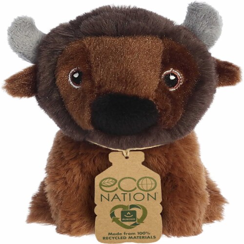 Aurora Mini Brown Eco Nation 5 inches Bison Eco-Friendly Stuffed Animal ...
