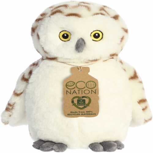 Aurora Small White Eco Nation 9inches Snowy Owl Eco-Friendly Stuffed ...