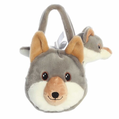 Aurora Small Grey Eco Nation 6 inch Wolf Eco-Friendly Stuffed Animal ...