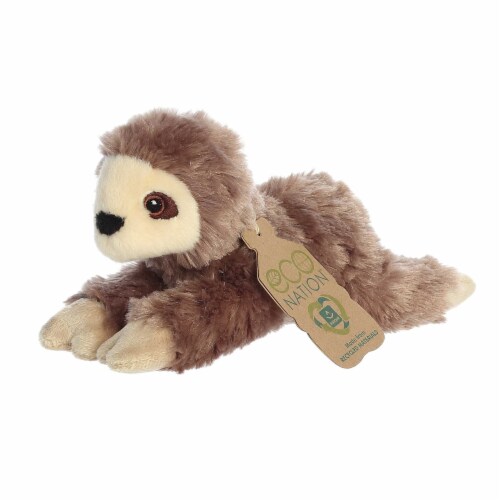 Aurora Small Brown Eco Nation Eco Softies 8 inches Sloth Eco-Friendly ...