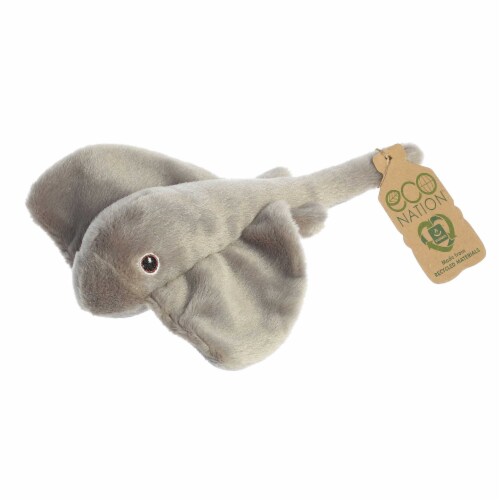 Aurora Small Grey Eco Nation Eco Softies 8 inches Stingray Eco-Friendly ...