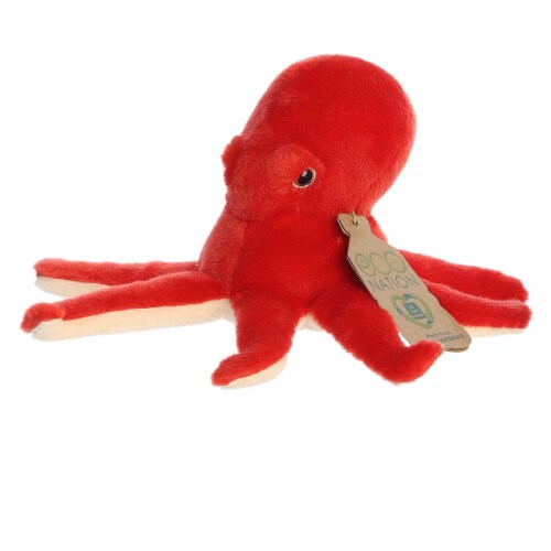 Aurora Small Red Eco Nation Eco Softies 8 inches Octopus Eco-Friendly ...