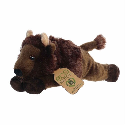 Aurora Small Brown Eco Nation Eco Softies 8 inch Bison Eco-Friendly ...