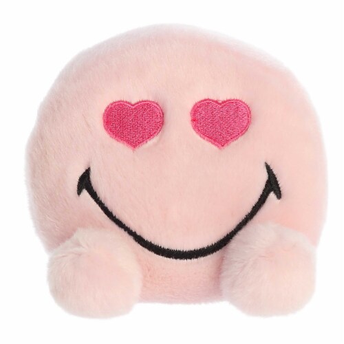 Aurora Mini Pink SMILEYWORLD Palm Pals 5 inch Heart Eyes Vibrant Stuffed Animal, One Size ...