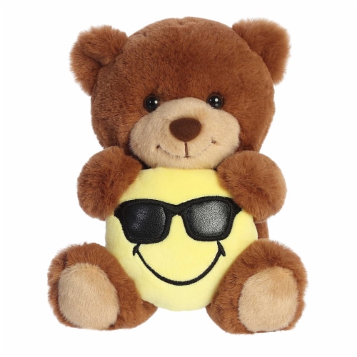 Aurora Small Brown SMILEYWORLD 8 inch Shades Bear Vibrant Stuffed Animal One Size Fry s Food Stores
