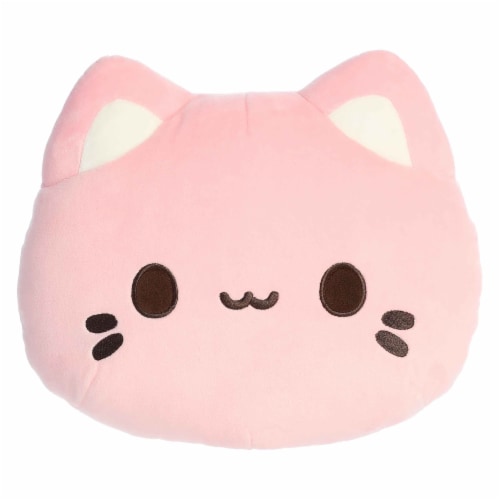 Aurora Medium Strawberry Tasty Peach 10 inch Meowchi Face Plush Enchanting Stuffed Animal, One ...