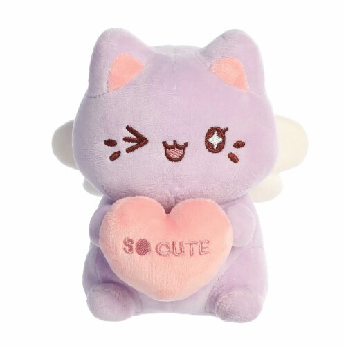 Aurora Small Lavender Tasty Peach 7 Inch Candy Heart Meowchi Enchanting Stuffed Animal, One Size ...