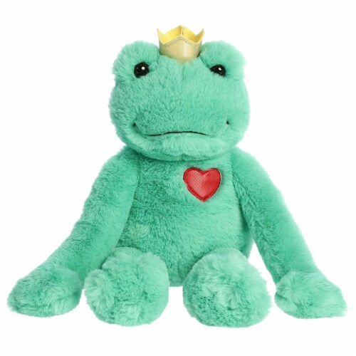 Aurora Large Green Valentine 18 inch Frog Prince Heartwarming Stuffed ...