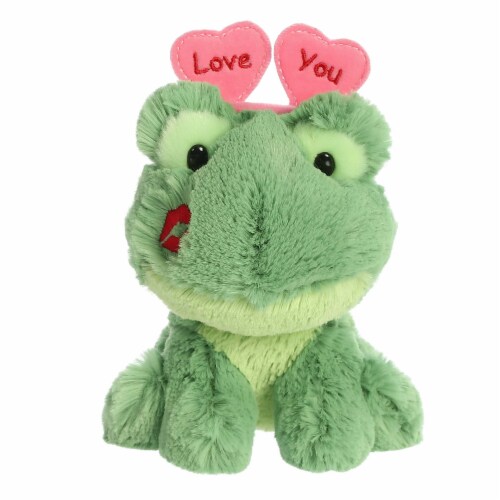 Aurora Small Green Love On The Mind 6 inch Love You Frog Heartwarming ...
