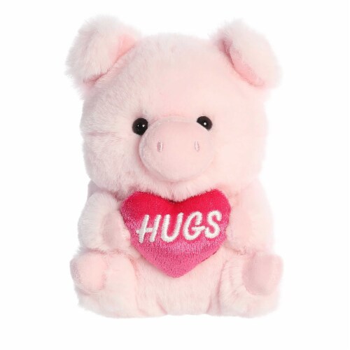 Aurora Mini Pink Rolly Pet 5 inch Hugs Pig Lovely Stuffed Animal, One ...