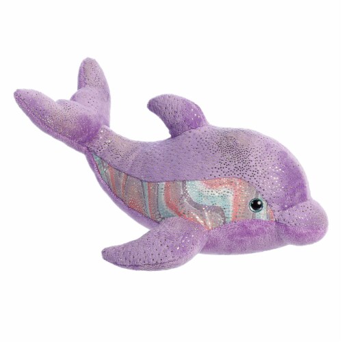 Aurora Medium Purple Destination Nation 12 inch Purple Dolphin Adventurous Stuffed Animal, One ...