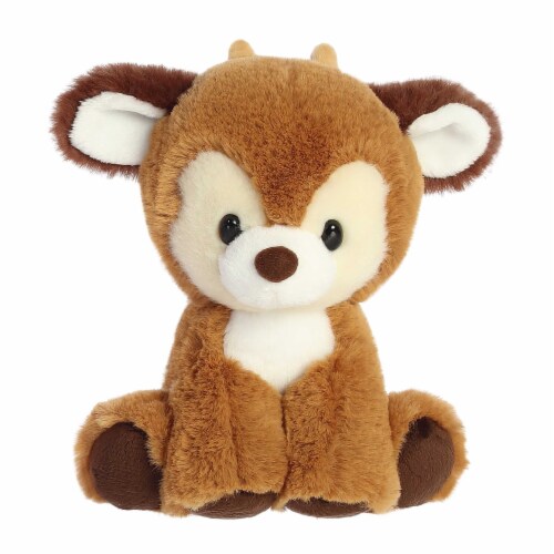 Aurora Small Brown Holiday 8 inches Dashing Reindeer Festive Stuffed ...