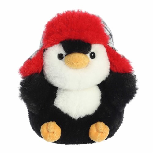 Aurora Small Black Rolly Pet 5.5 inches Porter Penguin Festive Stuffed ...