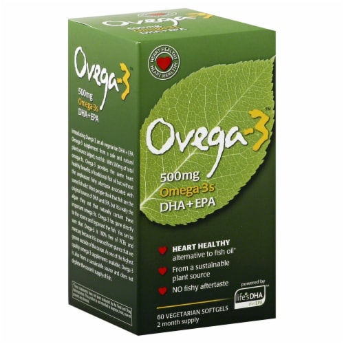 Ovega-3 500 mg Softgels Perspective: front