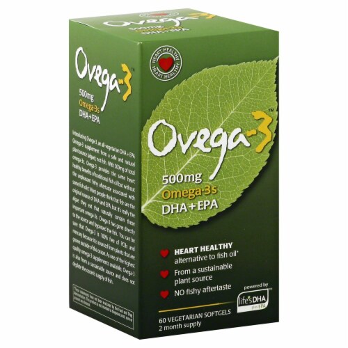 Ovega-3 500 mg Softgels Perspective: front