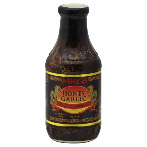 Mikee Honey Garlic Sauce and Marinade Perspective: front