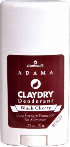 Zion Health  Claydry Aluminum Free Deodorant Black Cherry Bold Perspective: front