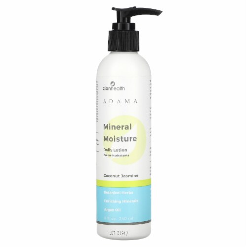 Zion Health  Adama Mineral Moisture Daily Lotion Coconut Jasmine Perspective: front