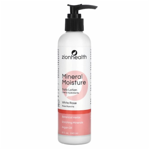 Zion Health  Adama Mineral Moisture Daily Lotion White Rose Perspective: front