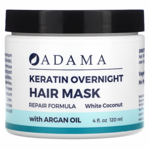 Zion Health Adama Keratin Overnight Hair Mask White Coconut - 4 fl oz (120 ml) Perspective: front