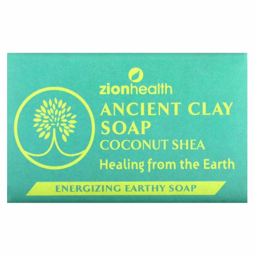 Zion Health Ancient Clay Coconut Shea Soap Perspective: front