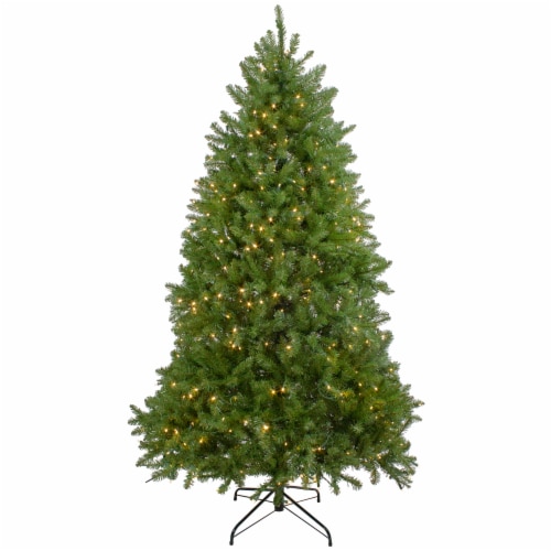 Northlight 7.5' Pre-Lit Green Medium Northern Pine Artificial Christmas Tree - Warm Clear LED Perspective: front