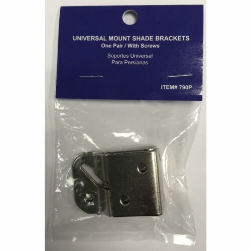 Friedland Silver Universal Mount Roller Shade Bracket - Total Qty: 1 Perspective: front