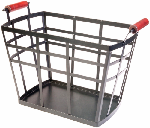 Open Hearth Industrial Log Basket Perspective: front
