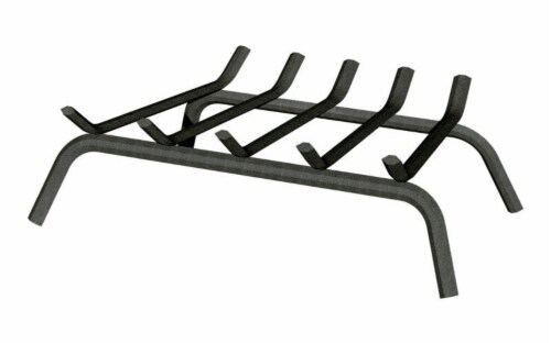 Open Hearth by Panacea Diamond Bar Fireplace Grate - Black Perspective: front